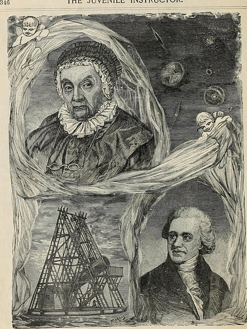 The Herschel Museum in Bath, England, has a new display of a handwritten draft of Caroline Herschel’s memoirs. Photo: Internet Archive Book Images via Wikimedia Commons
