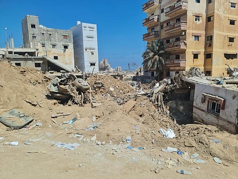 A medicane in Libya in September 2023 led to the deaths of at least 4,000 people. The non-LDC and non-SIDS status of the country makes it ineligible for the Loss and Damage Fund despite the vulnerability to extreme weather events. Photo: @WFP_DE / X (previously Twitter) 