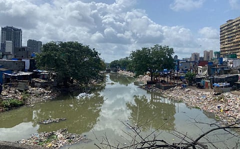 Development of informal settlements on the flood-plain of Mithi in Bandra (near Bandra Kurla Complex). Photo: Dimple Behal