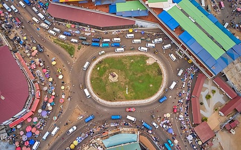 A roundabout in Kumasi, Ghana's second-largest city. Photo: iStock