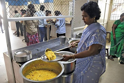 With over 4,500 women employed across the state, the Amma Canteen scheme has emerged as a vital source of livelihood for marginalised communities  (Photograph: Sailesh krishna)