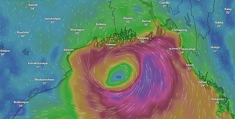 Screengrab from Windy.com