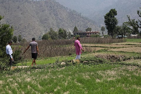 The fields in Muradi, which is part of the Nagar Panchayat, are not receiving water due to the breakdown of canals built under the minor irrigation scheme