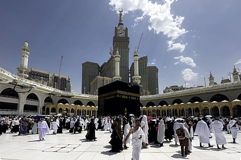 Pilgrims perform the ‘Umrah’ or the minor pilgrimage at the Kaaba in Makkah in April this year. 