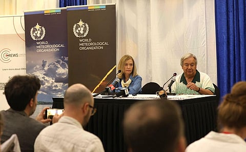 António Guterres, Secretary-General of the UN, speaking in Tonga