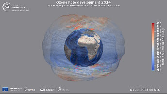Antarctic ozone hole formation begins late due to disruptions in polar vortex, sudden stratospheric warming