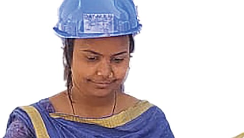 Aparna Sahu works as a supervisor at the Jaunpur faecal sludge treatment plant in Uttar Pradesh 
