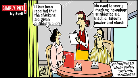 Simply put: Antibiotics on the plate