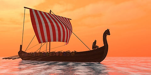 Illustration of a Viking Longship