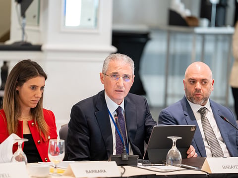 Mukhtar Babayev, COP29 President-Designate, speaking at a World Economic Forum meeting in October 2024.