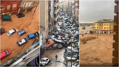 Images and videos of the inundation in parts of Spain have been widely circulated on social media platforms
