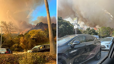 LA-based lawyer and producer  Kelsey Trainor posted pictures and clips of the wildfire