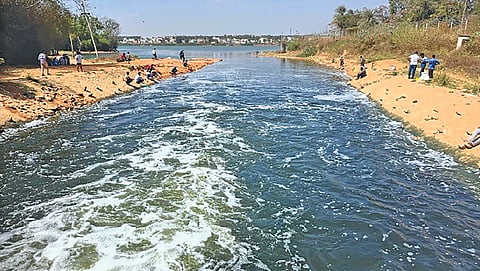 A lake in Bengaluru gets replenished with treated wastewater from the 
Hebbal-Nagawara Valley project