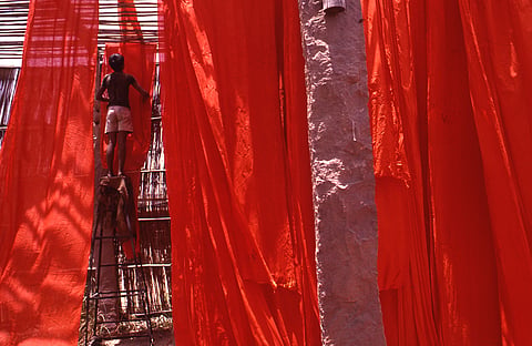 The dyeing process itself uses a variety of toxic chemicals, including heavy metals like lead, arsenic, and mercury, along with other hazardous substances such as azo dyes and fixatives. 

