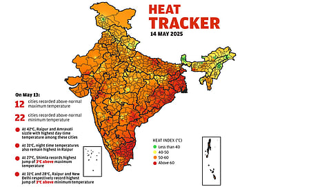 Daily heat tracker: Raipur and Amravati sizzle at 42°C