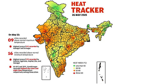 Daily heat tracker: Nine cities record above-normal maximum temperature