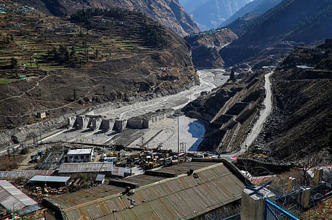 Remains of the Tapovan-Vishnugadh project remain near Tapovan, Joshimath in Chamoli district of Uttarakhand. 