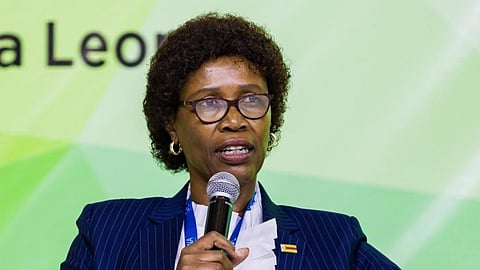 Gloria Magombo, Zimbabwe’s Permanent Secretary in the Ministry of Energy and Power Development during the Accelerated Partnership for Renewables in Africa forum held in Freetown, Sierra Leone, from October 22-23, 2025.