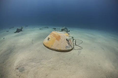 This is an example of a ‘Manta’ naval mine. 