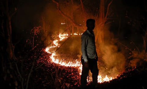 Burning planet
