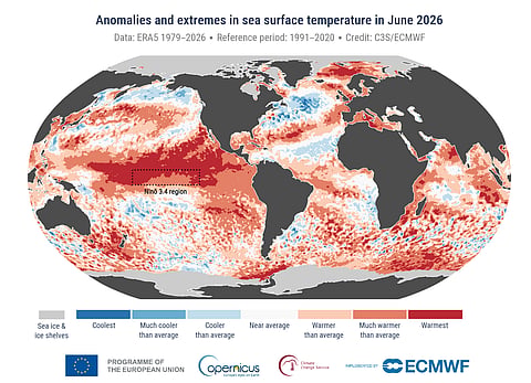 June 2026 second-warmest June on record globally: Copernicus