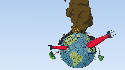 War is no environmental peace