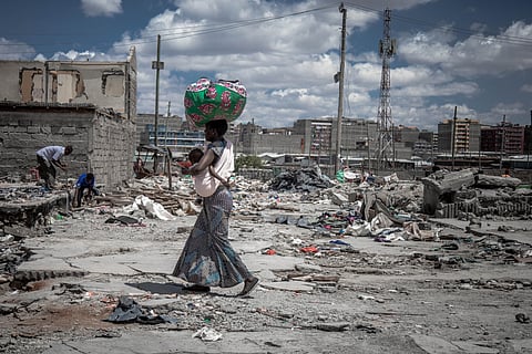 Mukuru Kwa Njenga slums in Nairobi.