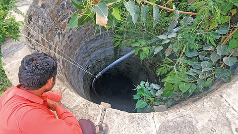 Farmers in Sidpur village of Devbhumi Dwarka district say check dams have proved ineffective in improving the water table as the wells in their fields have run dry 