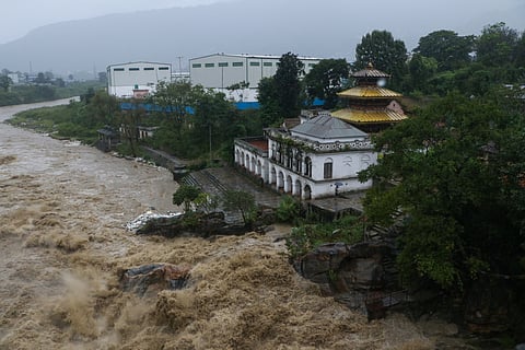 The aftermath of devastating floods along the Bhotekoshi River in Nepal on August 28, 2026, which inundated riverside settlements.  Heavy rainfall also flooded Kathmandu Valley on September 25, and the country was struck by a flash flood again on October 11. 