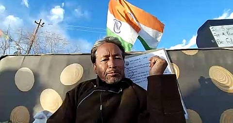 A screen grab of Sonam Wangchuk addressing the webinar