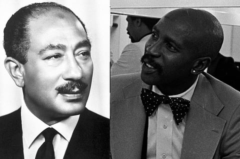 (Left) Anwar Sadat and (Right) Louis Gossett Jr