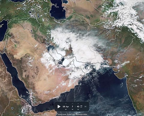 A Zoom Earth map of the Arabian Sea littoral shared by Jason Nicholls 
@jnmet on X (formerly Twitter)