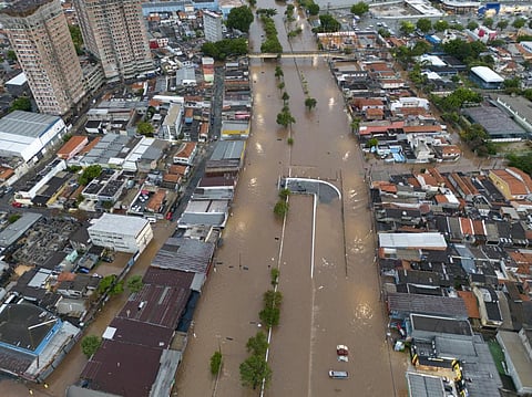 Eastern part of Sao Paulo city in Brazil under floodwaters, 2023. Photo for representation: iStock