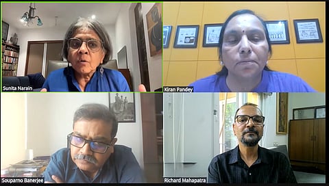 एक वेबनार में स्टेट आफ इंडियाज एनवायरमेंट इन फिगर्स 2026 रिपोर्ट जारी की गई