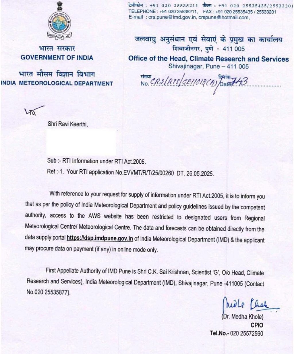 Rti Query IMD Data Lockdown: Experts Warn of Impact on Public Weather Alerts