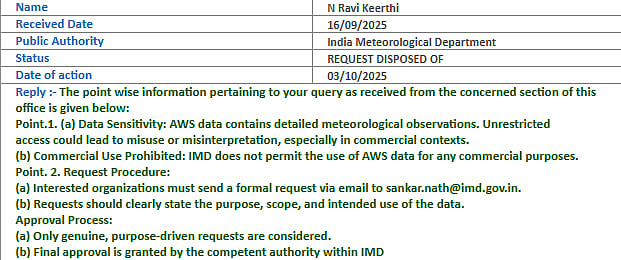 Rti Query IMD Data Lockdown: Experts Warn of Impact on Public Weather Alerts