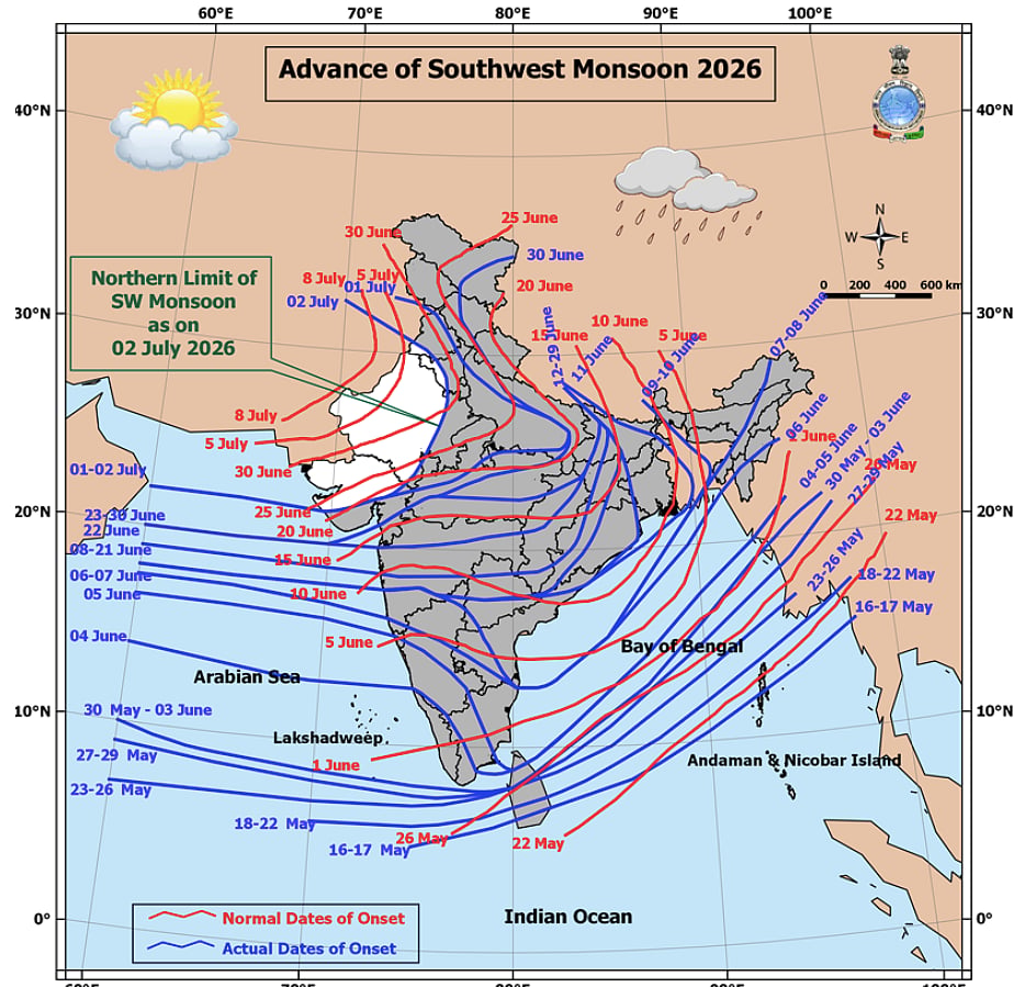 India Monsoon Advances but IMD Forecasts Below Normal July Rainfall ...