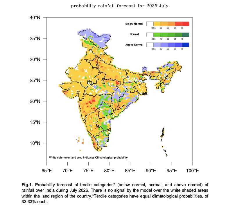India Monsoon Advances but IMD Forecasts Below Normal July Rainfall ...