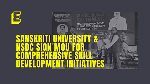 The MoU signing ceremony was held in the presence of Union Minister of Education Dharmendra Pradhan and NSDC CEO, Ved Mani Tiwari. 