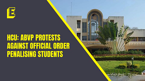 UoH: ABVP protests notice against event organised on campus on Ram Temple consecration day 