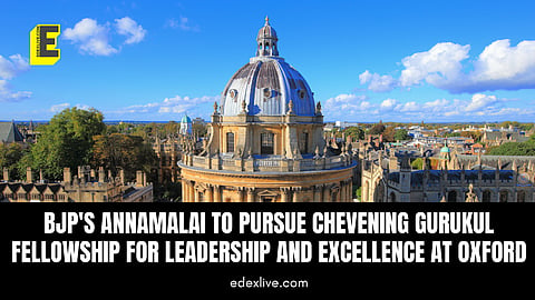 Out of 12 people selected from across India, Annamalai is one of them