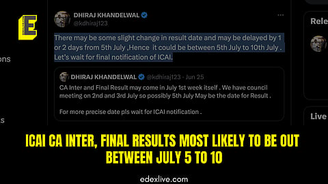 ICAI CA exams results
