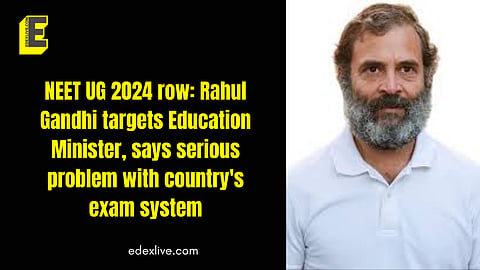 Rahul Gandhi, led the opposition attack on the government over the exam paper leak issue