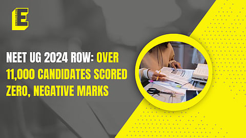 The lowest marks scored by any candidate in the crucial exam is -180 at a centre in Bihar