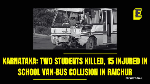 School van-bus collision in Raichur