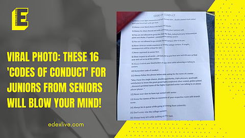Viral photo: These 16 'codes of conduct' for juniors from seniors will blow your mind!