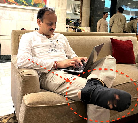 Prof Chetan Singh Solanki's picture which went viral