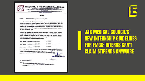 J&K Medical Council's new internship guidelines for FMGs