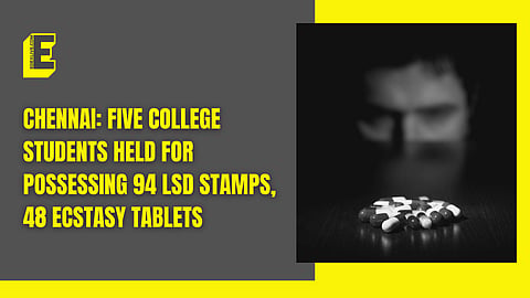 Chennai: Five college students held for possessing 94 LSD stamps, 48 Ecstasy tablets