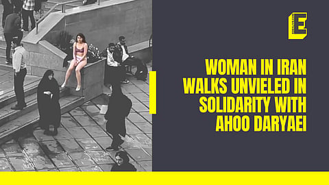 "Hope Iranian women get happiness one day": Woman in Iran walks unvieled in solidarity with Ahoo Daryaei